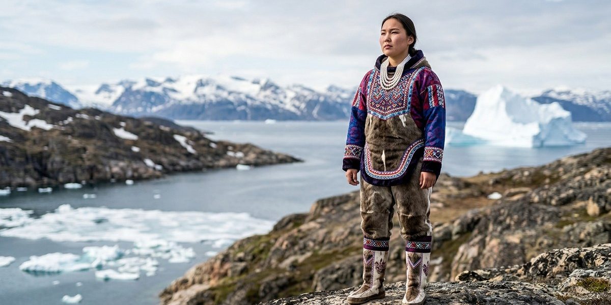 Traditionel grønlandsk beklædning bliver symbol på antiimperialistisk modstand