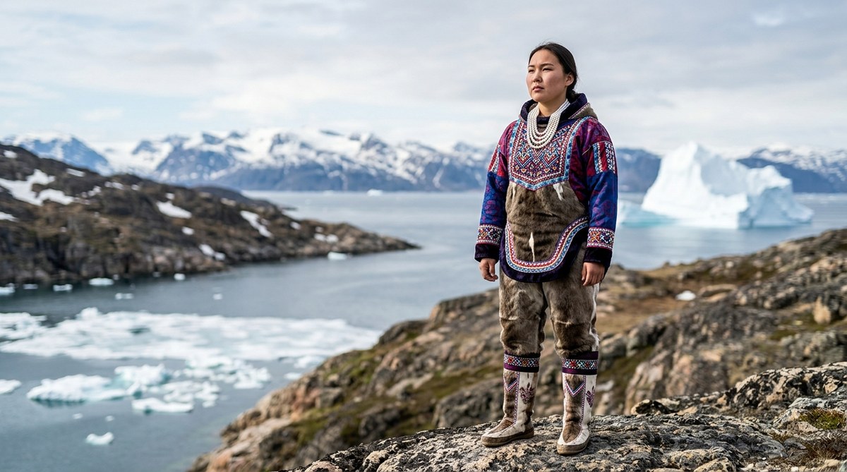 Traditionel grønlandsk beklædning bliver symbol på antiimperialistisk modstand